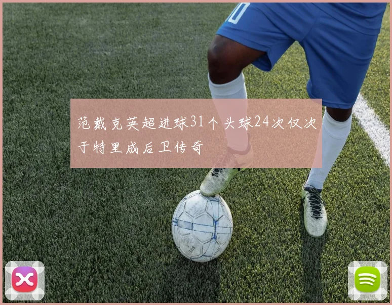 范戴克英超进球31个头球24次仅次于特里成后卫传奇
